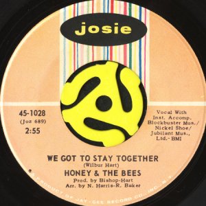 画像1: HONEY & THE BEES / WE GOT TO STAY TOGETHER b/w HELP ME (GET OVER MY USED TO BE LOVER) (45's) (1)