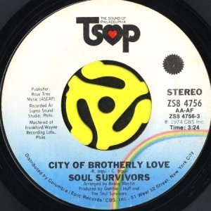 画像1: SOUL SURVIVORS / CITY OF BROTHERLY LOVE (45's) (1)