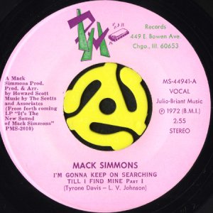 画像1: MACK SIMMONS / I'M GONNA KEEP ON SEARCHING TILL I FIND MINE (45's) (1)