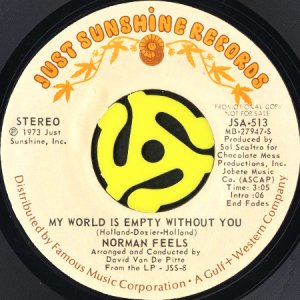 画像2: NORMAN FEELS / MY WORLD IS EMPTY WITHOUT YOU (45's) (PROMO) (2)