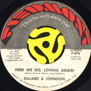 画像1: DILLARD & JOHNSON / HERE WE GO, LOVING AGAIN (45's) (PIEDMONT) (1)