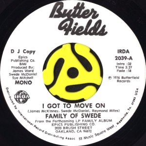 画像1: FAMILY OF SWEDE / I GOT TO MOVE ON (45's) (WHITE PROMO) (1)