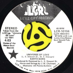 画像2: EARTH BORN / UNIVERSE OF LOVE (45's) (WHITE PROMO) (2)