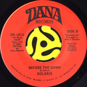 画像1: SOLARIS / BEFORE THE DAWN (45's) (1)