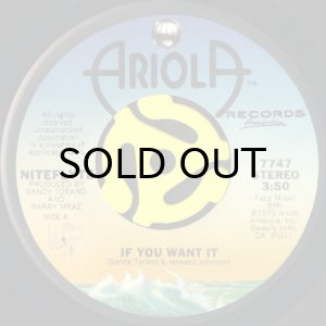 画像1: NITEFLYTE / IF YOU WANT IT (45's) (VINYL PRESS) (1)