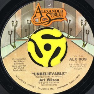画像2: ART WILSON / I KNOW WE CAN MAKE IT b/w UNBELIEVABLE (45's) (2)