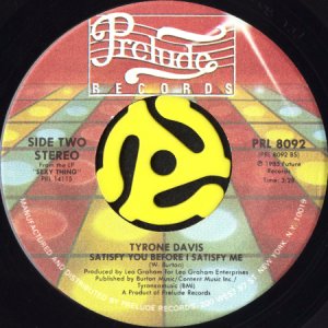 画像1: TYRONE DAVIS / SATISFY YOU BEFORE I SATISFY ME (45's) (1)