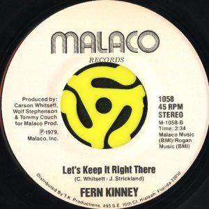 画像2: FERN KINNEY / GROOVE ME b/w LET'S KEEP IT RIGHT THERE (45's) (2)