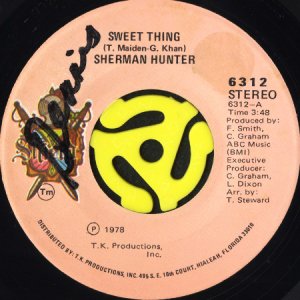 画像1: SHERMAN HUNTER / SWEET THING b/w SOMEBODY LOVES YOU (45's) (1)