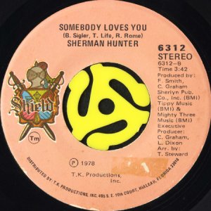 画像2: SHERMAN HUNTER / SWEET THING b/w SOMEBODY LOVES YOU (45's) (2)