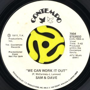 画像1: SAM & DAVE / WE CAN WORK IT OUT (45's) (WHITE PROMO) (1)