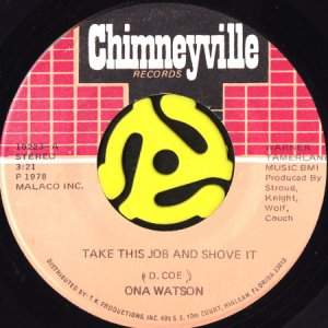 画像1: ONA WATSON / TAKE THIS JOB AND SHOVE IT (45's) (1)