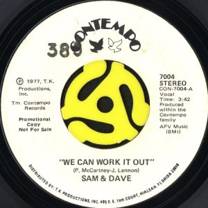 画像2: SAM & DAVE / WE CAN WORK IT OUT (45's) (WHITE PROMO) (2)