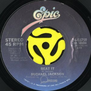 画像1: MICHAEL JACKSON / BEAT IT b/w GET ON THE FLOOR (45's) (1)