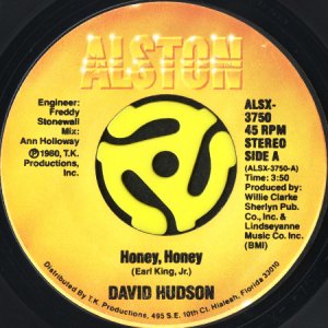 画像1: DAVID HUDSON / HONEY, HONEY b/w COME ON BACK BABY (45's) (1)