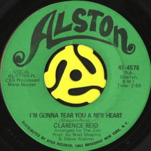 画像1: CLARENCE REID / I'M GONNA TEAR YOU A NEW HEART (45's) (1)