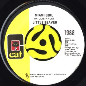 画像2: LITTLE BEAVER / I LOVE THE WAY YOU LOVE b/w MIAMI GIRL (45's) (2)