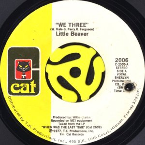 画像1: LITTLE BEAVER / WE THREE b/w LISTEN TO MY HEARTBEAT (45's) (1)