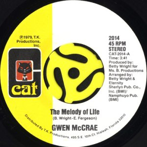 画像1: GWEN McCRAE / THE MELODY OF LIFE b/w THE JOY (45's) (1)