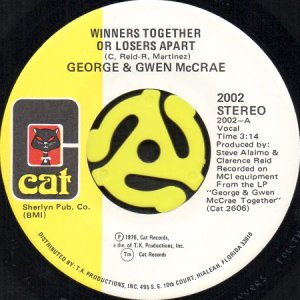 画像1: GEORGE & GWEN McCRAE / WINNERS TOGETHER OR LOSERS APART (45's) (1)