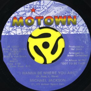 画像1: MICHAEL JACKSON / I WANNA BE WHERE YOU ARE (45's) (1)