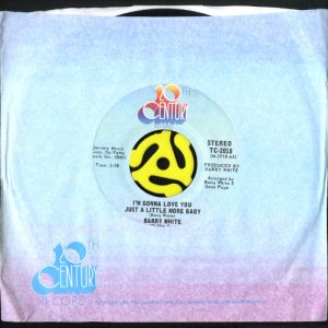 画像3: BARRY WHITE / I'M GONNA LOVE YOU JUST A LITTLE MORE BABY (45's) (VINYL PRESS) (3)