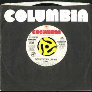 画像3: DENIECE WILLIAMS / FREE (45's) (WHITE PROMO) (DJ RE-SERVICE) (3)