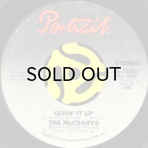 画像1: THE McCRARYS / GIVIN' IT UP b/w WONDERFUL FEELING (45's) (1)