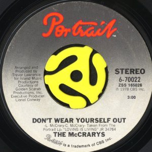 画像1: THE McCRARYS / DON'T WEAR YOURSELF OUT (45's) (1)