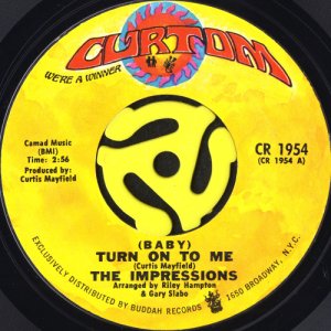 画像1: THE IMPRESSIONS / (BABY) TURN ON TO ME b/w SOULFUL LOVE (45's) (1)