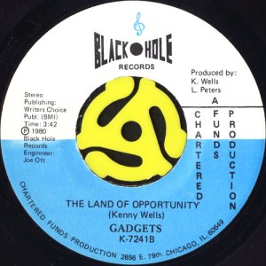 画像2: GADGETS / TWENTY YEARS OF FUNK b/w THE LAND OF OPPORTUNITY (45's) (2)