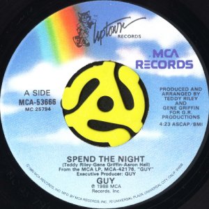 画像1: GUY / SPEND THE NIGHT b/w PIECE OF MY LOVE (45's) (1)