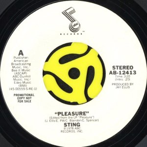 画像2: STING / PLEASURE (45's) (WHITE PROMO) (2)