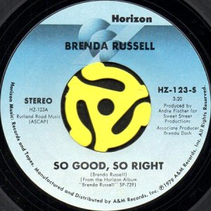 画像1: BRENDA RUSSELL / SO GOOD, SO RIGHT b/w YOU'RE FREE (45's) (1)