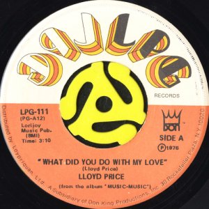 画像1: LLOYD PRICE / WHAT DID YOU DO WITH MY LOVE (45's) (1)