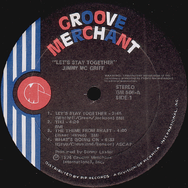JIMMY McGRIFF / LET'S STAY TOGETHER (LP) - Breakwell Records