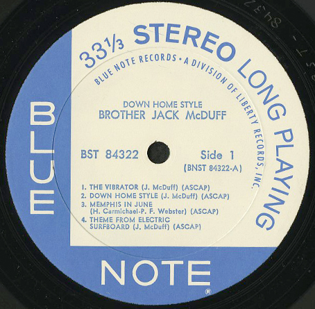 Brother Jack McDuff – Down Home Style – Vinyl (Gatefold, LP
