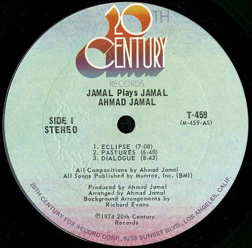 AHMAD JAMAL / JAMAL PLAYS JAMAL - Breakwell Records