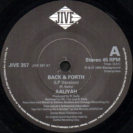 AALIYAH / BACK & FORTH (45's) - Breakwell Records