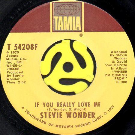 STEVIE WONDER / IF YOU REALLY LOVE ME (45's)｜BREAKWELL RECORDS - 中古レコード通販 Soul, Funk, Disco ...