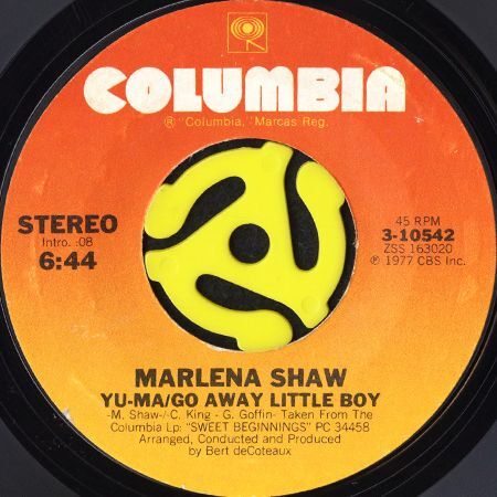 MARLENA SHAW / YU-MA/GO AWAY LITTLE BOY (45's) - Breakwell Records