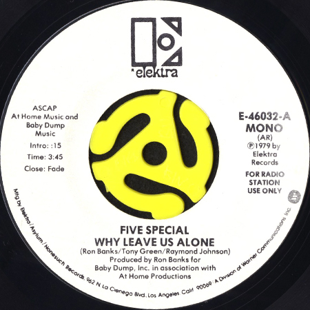 FIVE SPECIAL / WHY LEAVE US ALONE (45's) (WHITE PROMO) - Breakwell