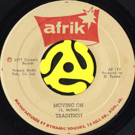 TRADITION / MOVING ON (45's) - Breakwell Records