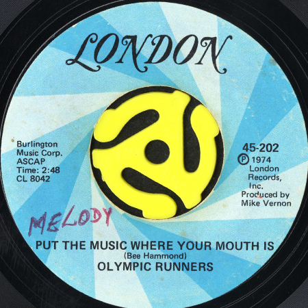 Olympic Runners – Put The Music Where Olympic Runners – Put The Music Where Your Mouth Is – Vinyl